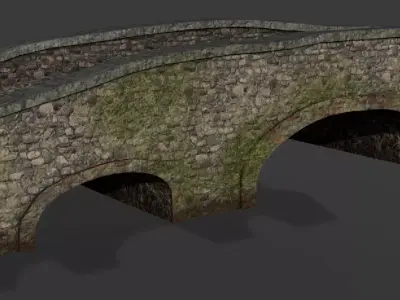 Stone Bridge  - PBR Low-poly 3D model