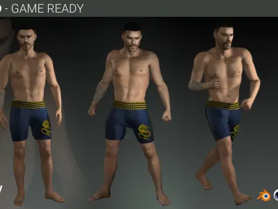 Street Fighter - Game Ready Low-poly 3D model