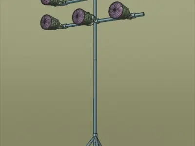 Industrial light stand  Hangar lights Floor lamp 3D model