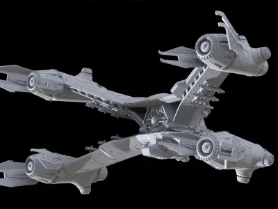 Babylon 5 StarFury Starfighter 3D STL Printable Files  3D print model
