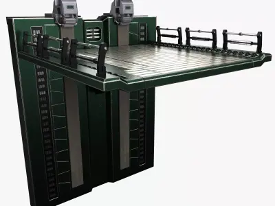 Sci fi elevator Low-poly 3D model