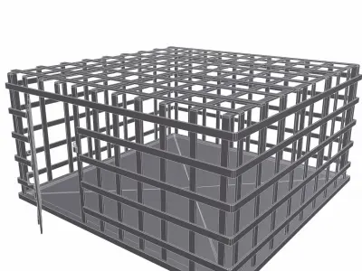 Metal Cage - PBR Low-poly 3D model