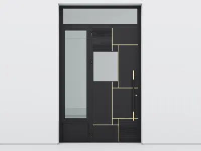 Aluminium door 284 3D model