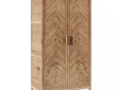 La Redoute NOTTINGHAM Solid Pine Wardrobe 3D model