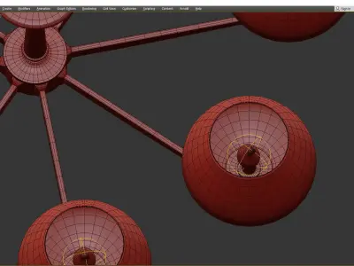 FASHION BRASS EXCLUSIVE CHANDELIER 2 Low-poly 3D model