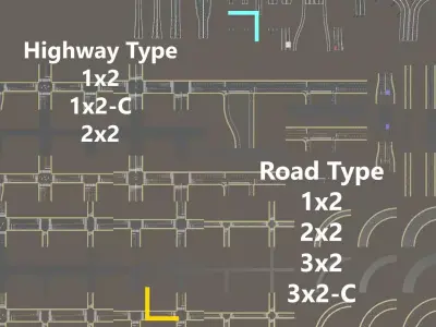 Road Network for Unity UnityRoadMaster  Low-poly 3D model