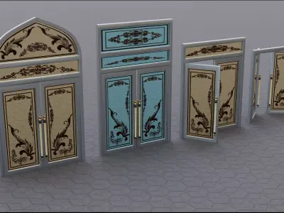 nice decorative doors 3D model