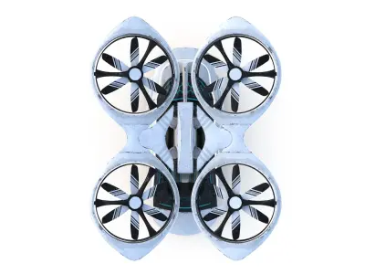  Sci-Fi Futuristic Passenger Drone Rig High Quality 3D Model 