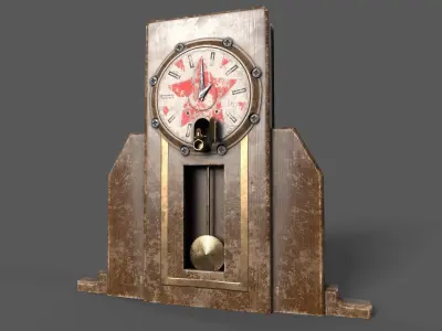 OldClock Low-poly 3D model
