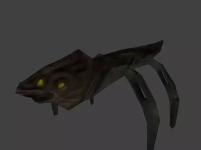 Low poly Insect Alien Low-poly 3D model