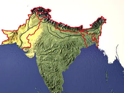 INDIA map of 3D model