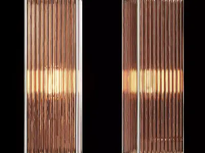 RH MARAIS RECTANGULAR SCONCE Nickel and smoke glass 3D model