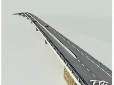 ROADWAY BRIDGE 3D model