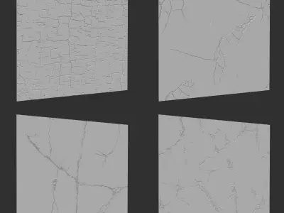 24 Zbrush Crack Noise Low-poly 3D model