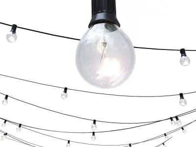 Outdoor String Lights 3D model