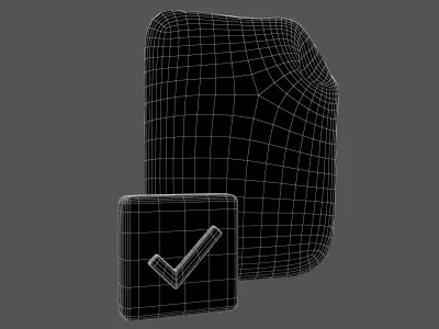 Approved Document Icon v1 001 Low-poly 3D model
