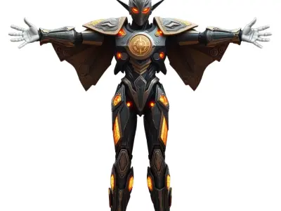 Futuristic Battle Armor model pack Low-poly 3D model