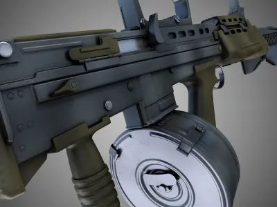 SA80 Machine gun Hi-Res 3D model