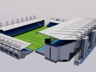 Arena Khimki - Moscow  Low-poly 3D model