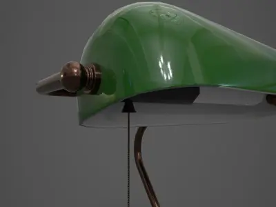 Banker Lamp Low-poly 3D model