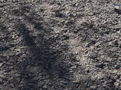 The surface of Concrete debris 3D model