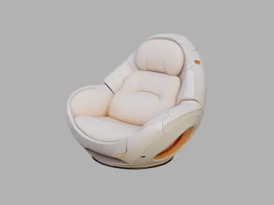 Sci Fi chair Low-poly 3D model buy