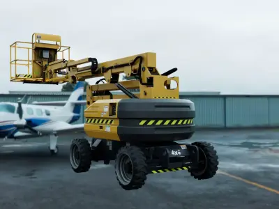 Articulating Boom Lift Low-poly 3D model
