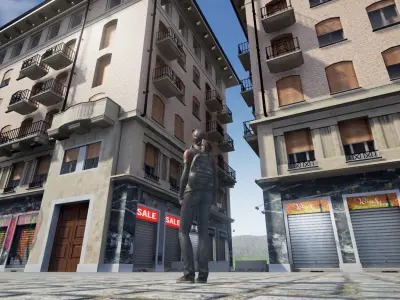 Echise Bruno - Modular City Set Low-poly 3D model