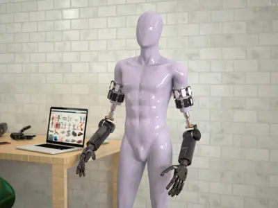  Brain Controlled Prosthetic Limbs Rigged for Maya 