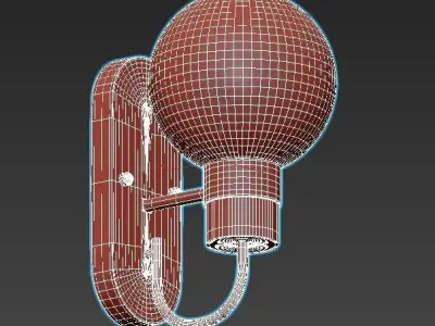 Mohave-LSP-8399 wall light with glass globe 3D model