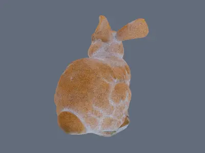 Rabbit sculpture Low-poly 3D model