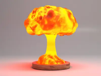 Decorative Boom Light Low-poly 3D model