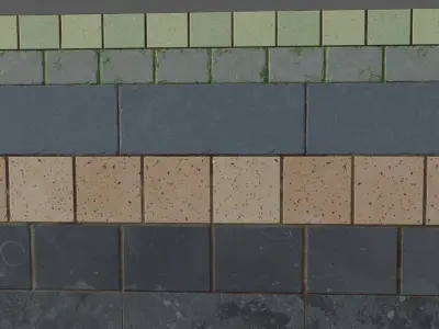 Pavement Trim Sheet PBR Texture