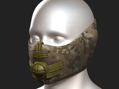 Helmet scifi gas mask helmet protection scifi  Low-poly 3D model
