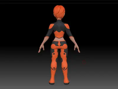 Scifi Girl Olivia - ZBrush Basemesh - High Poly 3D model