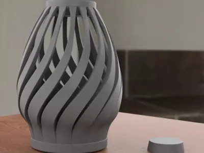Modern Spiral Lamp 3D print model