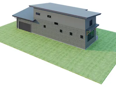 Contemporary Prefab Modular House 3D model