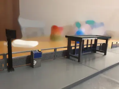 Tram Stop London Low-poly 3D model