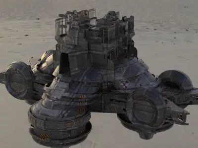 Sci fi gangster Floating platform base 1 3D model