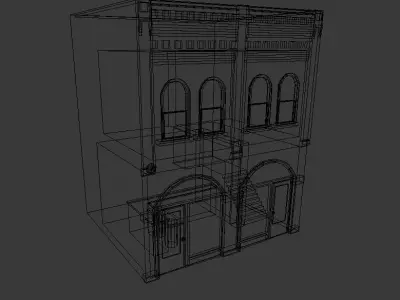 home low poly building Low-poly 3D model purchase