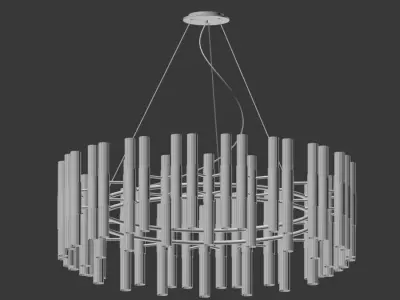 Waterfall Round Suspension Chandelier luxxu 3D model