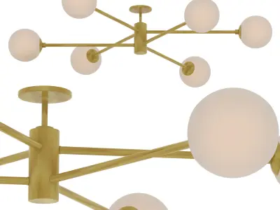 Chandelier Gold 3D model