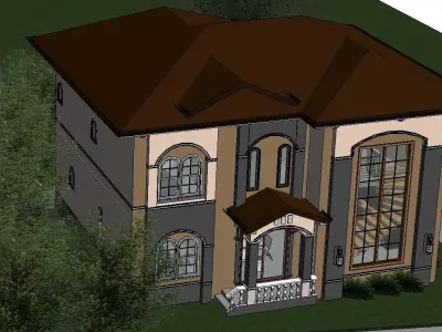 Two Storey Residential Building 3D model