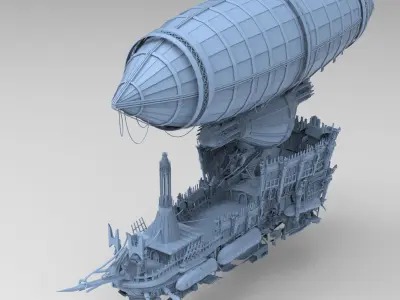 Sinbad The explorer airship  3D model