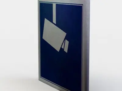 Camera sign Low-poly 3D model