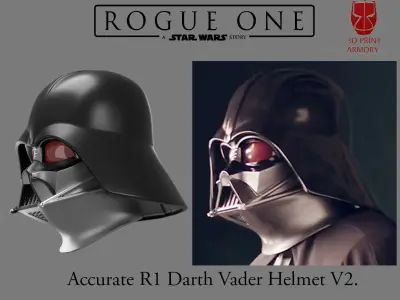 Darth Vader helmet Rogue One Accurate STL file for 3d print 3D print model