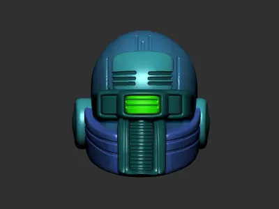 helmet high poly sculpt 3d printable ver 7 3D model 3D model