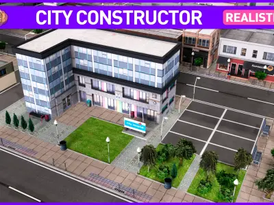 City Constructor Low-poly 3D model