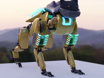 Sci-Fi cat 3D model