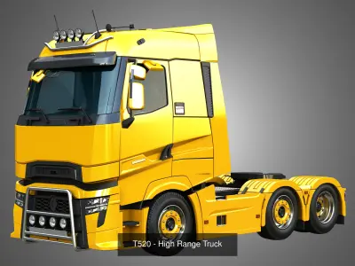 T520 High Range Trucks  2 in 1 3D Model Pack